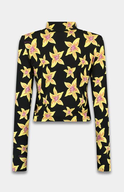 Harper & Yve Top jeff cheeky flower yellow Stretchshop.nl