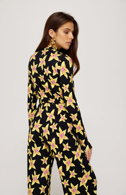 Harper & Yve Top jeff cheeky flower yellow Stretchshop.nl