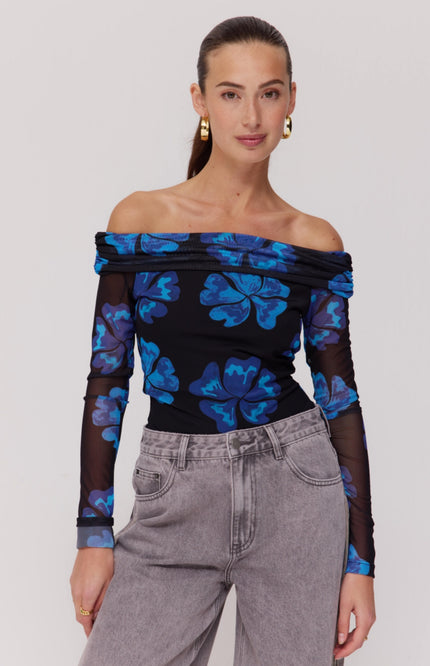 Harper & Yve Top Jenny Blue Bloom SS6T501 Stretchshop.nl