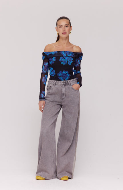 Harper & Yve Top Jenny Blue Bloom SS6T501 Stretchshop.nl