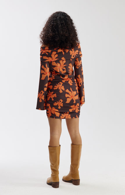 Harper & Yve Top Jesse Wild Flower Orange SS6T505 Stretchshop.nl