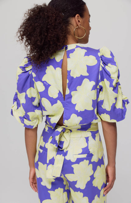 Harper & Yve Top Macey Bold Flower Lemonade AW25C400 Stretchshop.nl