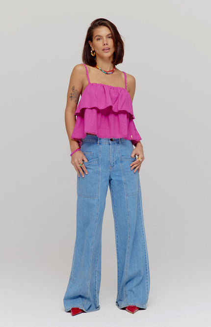 Harper & Yve Top Maye Vivid Viola HS25P409 Stretchshop.nl