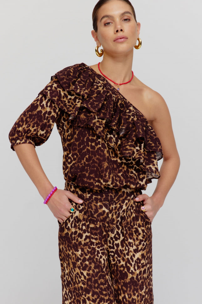 Harper & Yve Top Rosie Lexie Leopard HS25J400 Stretchshop.nl