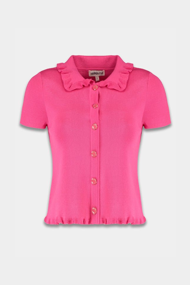 Harper & Yve Top Semmy Hot Pink SS25P401 Stretchshop.nl