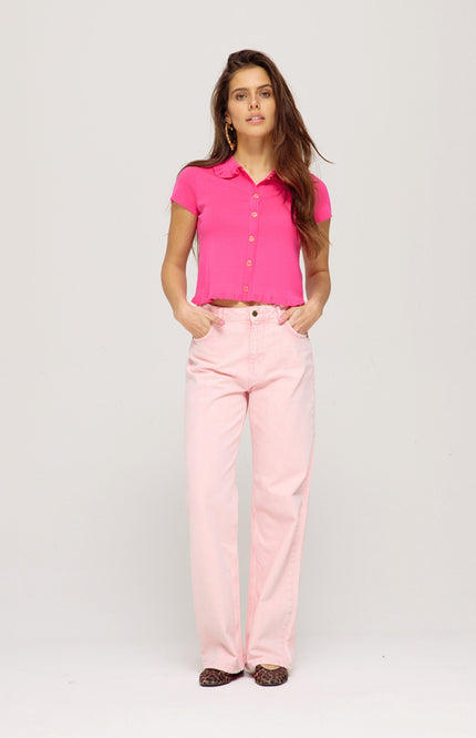 Harper & Yve Top Semmy Hot Pink SS25P401 Stretchshop.nl