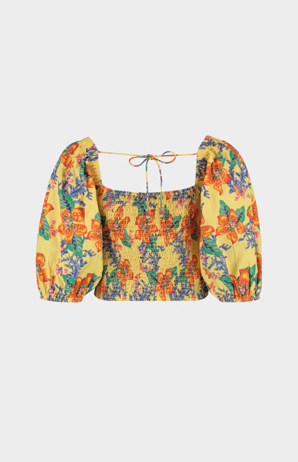 Harper & Yve Top Stacey Banana Flower HS25C402 Stretchshop.nl