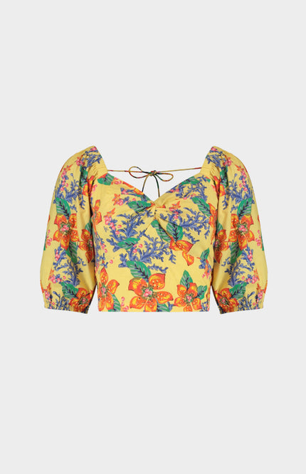 Harper & Yve Top Stacey Banana Flower HS25C402 Stretchshop.nl