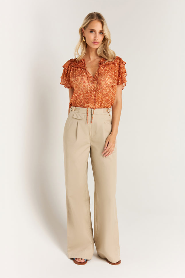 Ibana Broek Penia Ostra Beige Stretchshop.nl