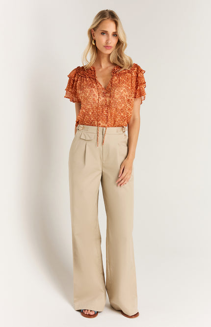 Ibana Top Thorin Paisley Naranja Stretchshop.nl