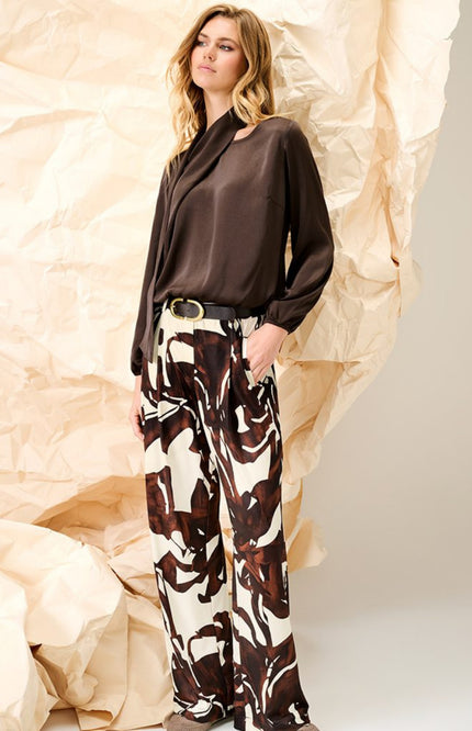 K-design Broek Met Design & Riem B132-P018 Stretchshop.nl