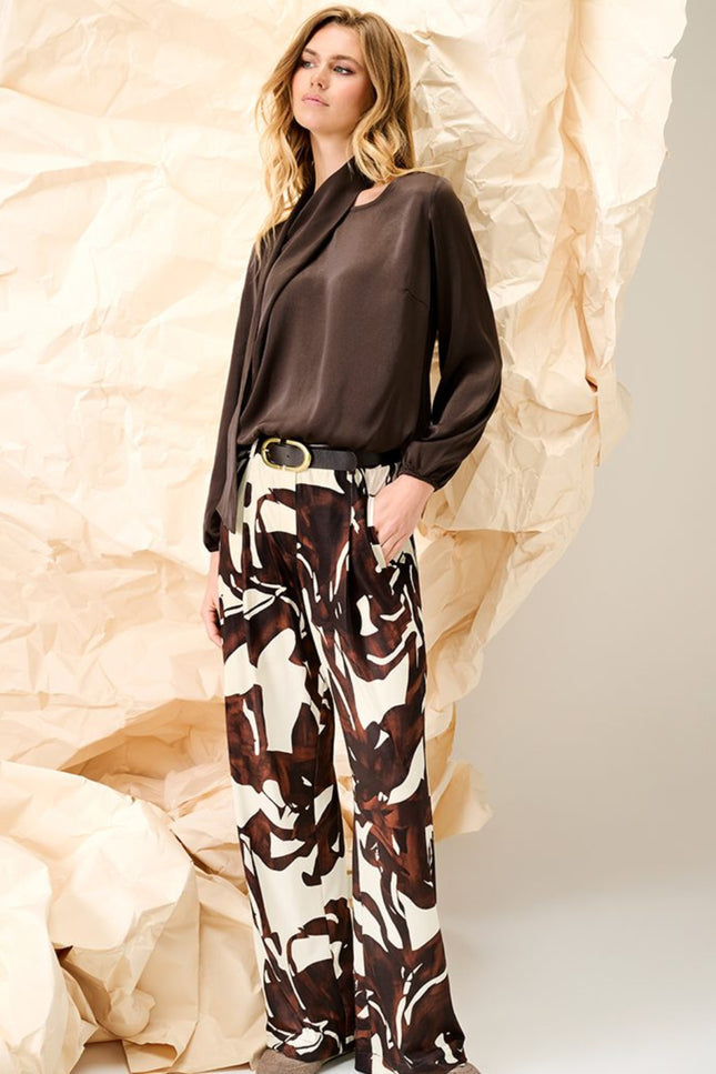 K-design Broek Met Design & Riem B132-P018 Stretchshop.nl