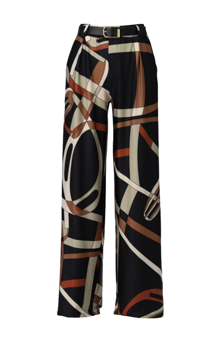 K-design Broek Met Design & Riem B337-P048 Stretchshop.nl