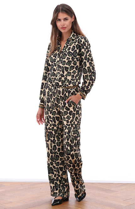 K-design Jumpsuit Met Luipaard Design B110-P014 Stretchshop.nl