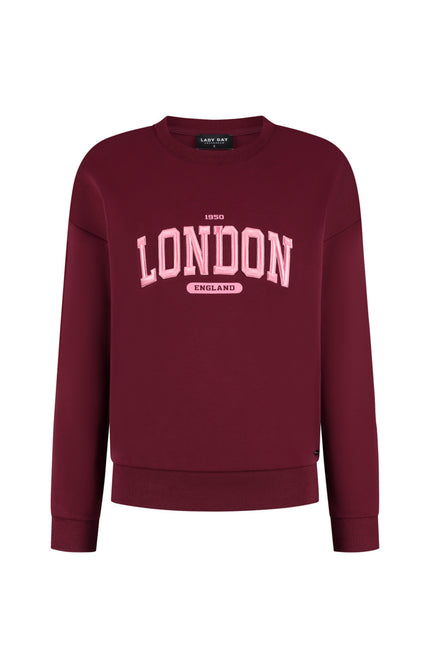 Lady Day Sweater London Burgundy L25-301-3044 Stretchshop.nl