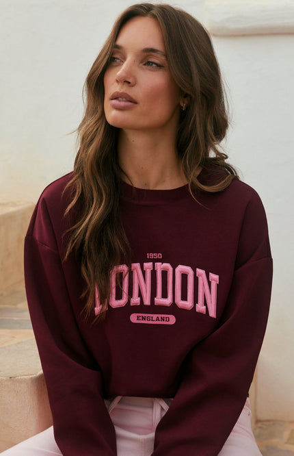 Lady Day Sweater London Burgundy L25-301-3044 Stretchshop.nl