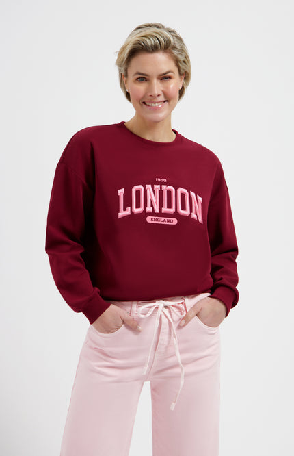 Lady Day Sweater London Burgundy L25-301-3044 Stretchshop.nl
