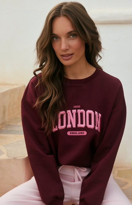 Lady Day Sweater London Burgundy L25-301-3044 Stretchshop.nl