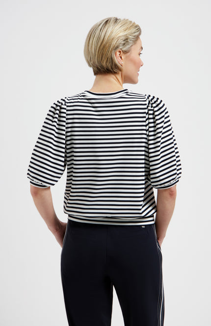 Lady Day Top Amie Blue Simple White L24-580-3032 Stretchshop.nl