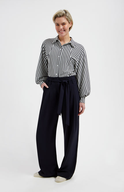 Lady Day Blouse Gem Blue Simple White L30-580-3031 Stretchshop.nl