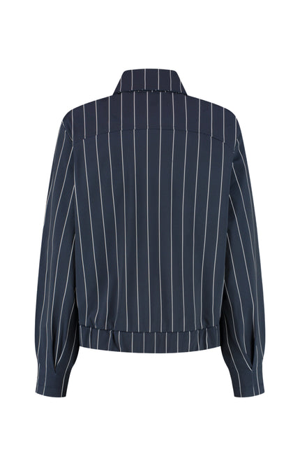 Lady Day Travel Jacket Cassy Blue Simple White L49-480-3029 Stretchshop.nl