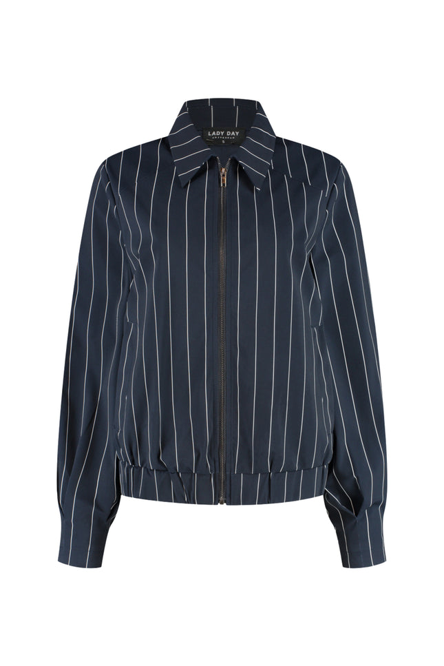 Lady Day Travel Jacket Cassy Blue Simple White L49-480-3029 Stretchshop.nl