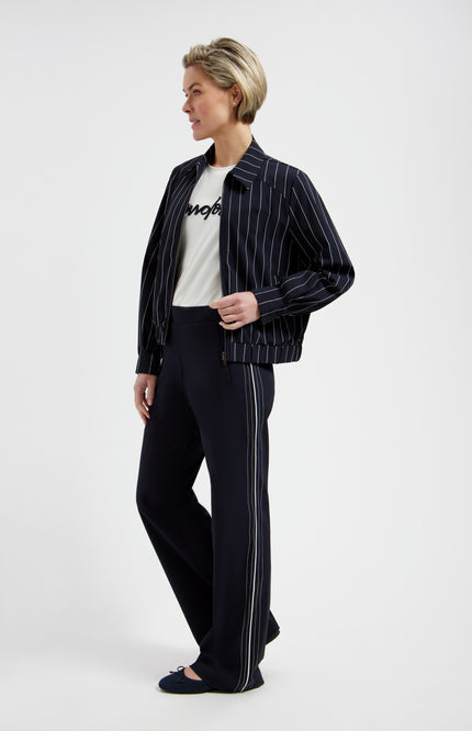 Lady Day Travel Jacket Cassy Blue Simple White L49-480-3029 Stretchshop.nl