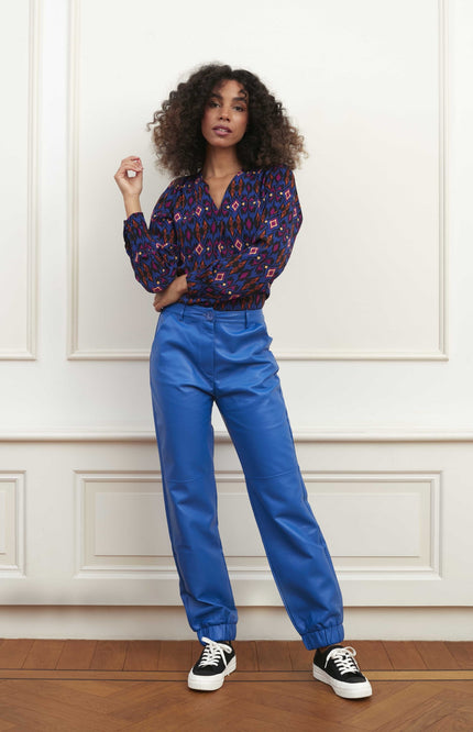 Lofty Manner Broek lydia blue Stretchshop.nl