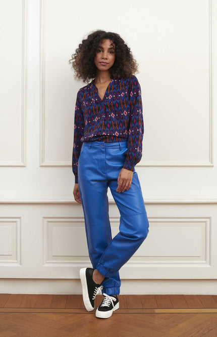 Lofty Manner Broek lydia blue Stretchshop.nl