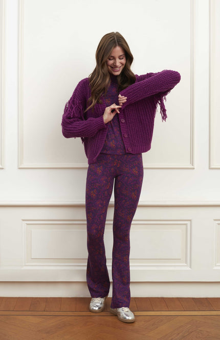 Lofty Manner Cardigan jade plum Stretchshop.nl