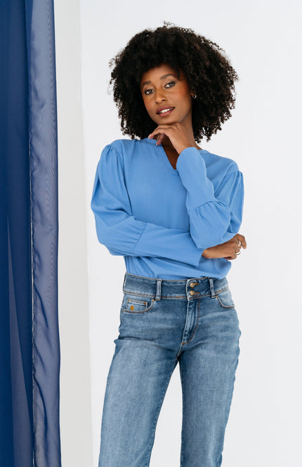 Maicazz Blouse Marleen Spring Blue Stretchshop.nl