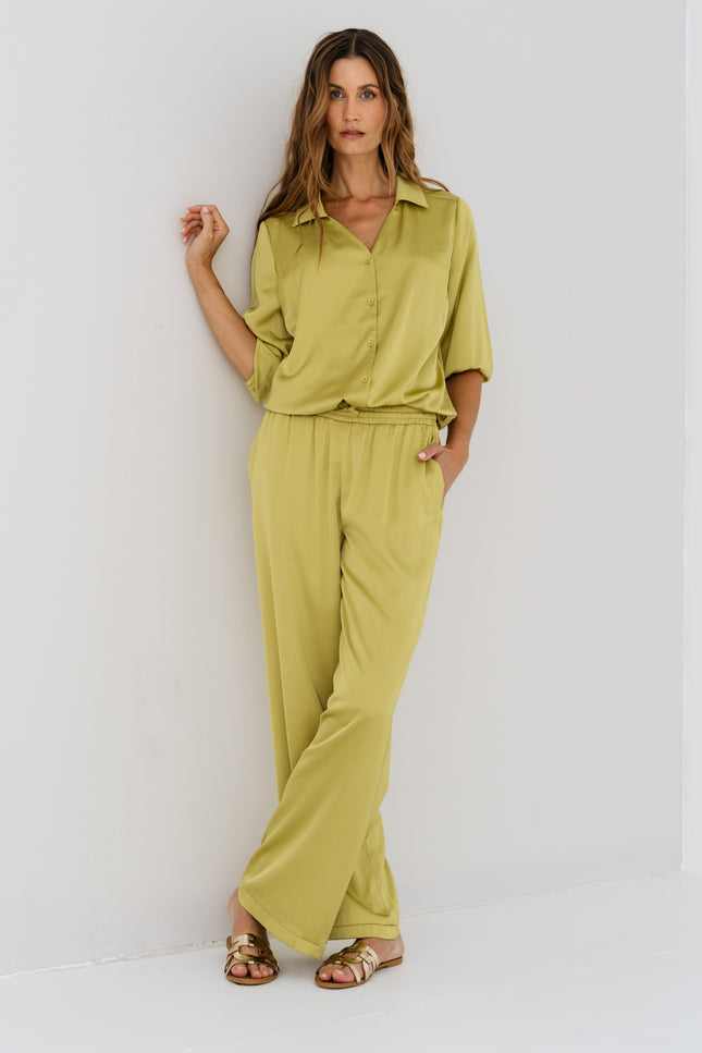 Maicazz Broek Newan Lime Stretchshop.nl