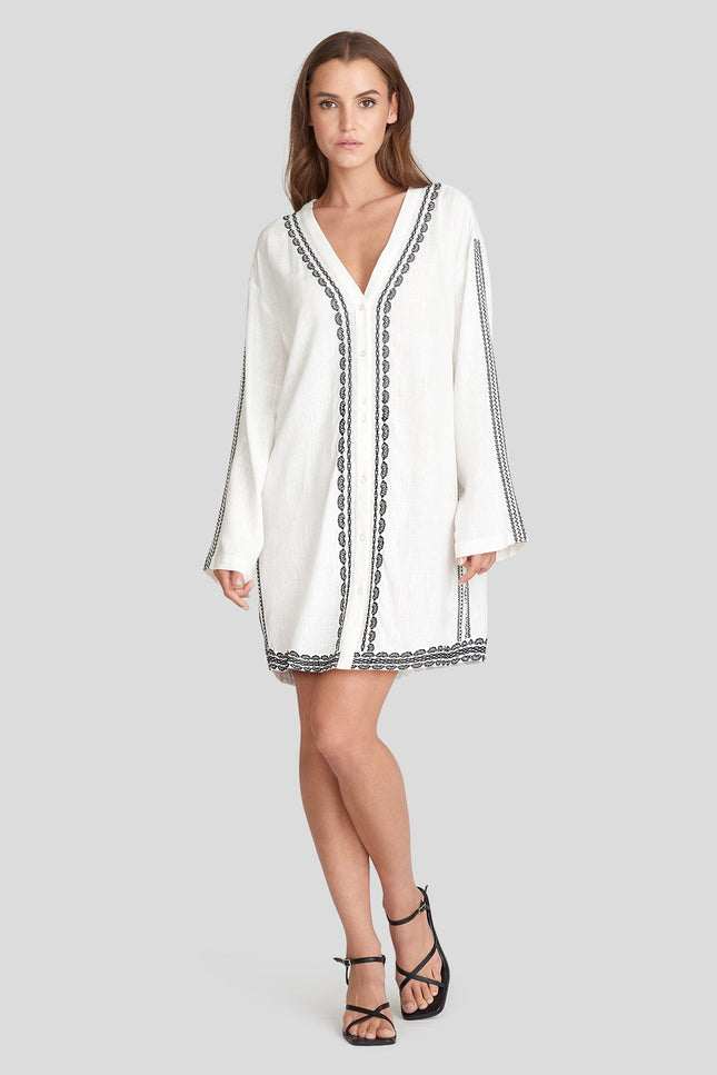 Maicazz Jurk jildou offwhite D5 Stretchshop.nl