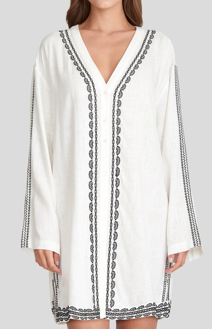 Maicazz Jurk jildou offwhite D5 Stretchshop.nl