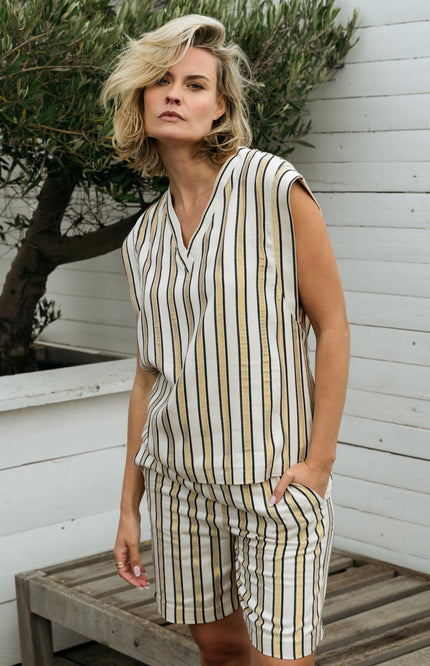 Zizo Short Nuba Gold Stripe Stretchshop.nl