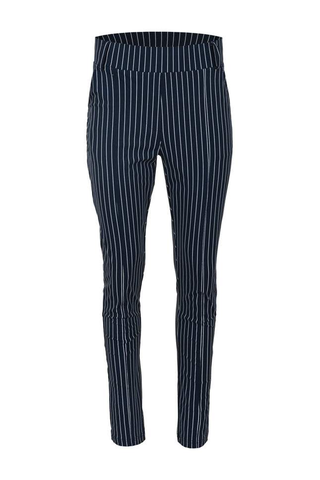 Maicazz Travel Broek Bross Navy Pinstripe Stretchshop.nl