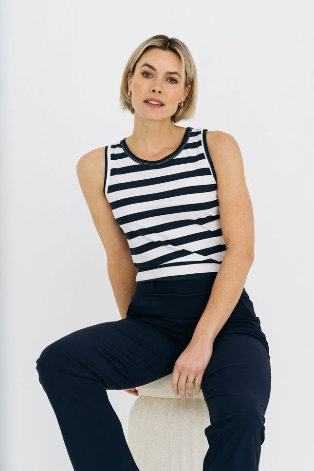 Maicazz Travel Broek Maro Navy Stretchshop.nl