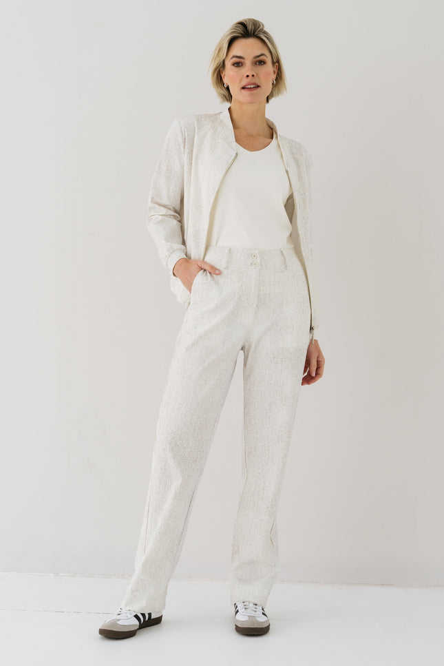 Maicazz Travel Broek Sarah Taupe Jeans Stretchshop.nl