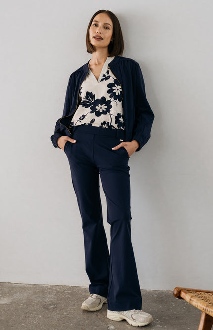 Maicazz Travel Jacket Shanghai Navy Stretchshop.nl