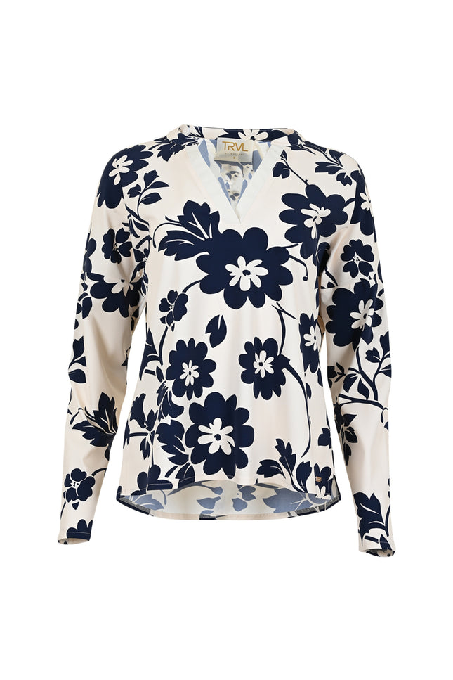 Maicazz Travel Top Losina Blue Flower Stretchshop.nl