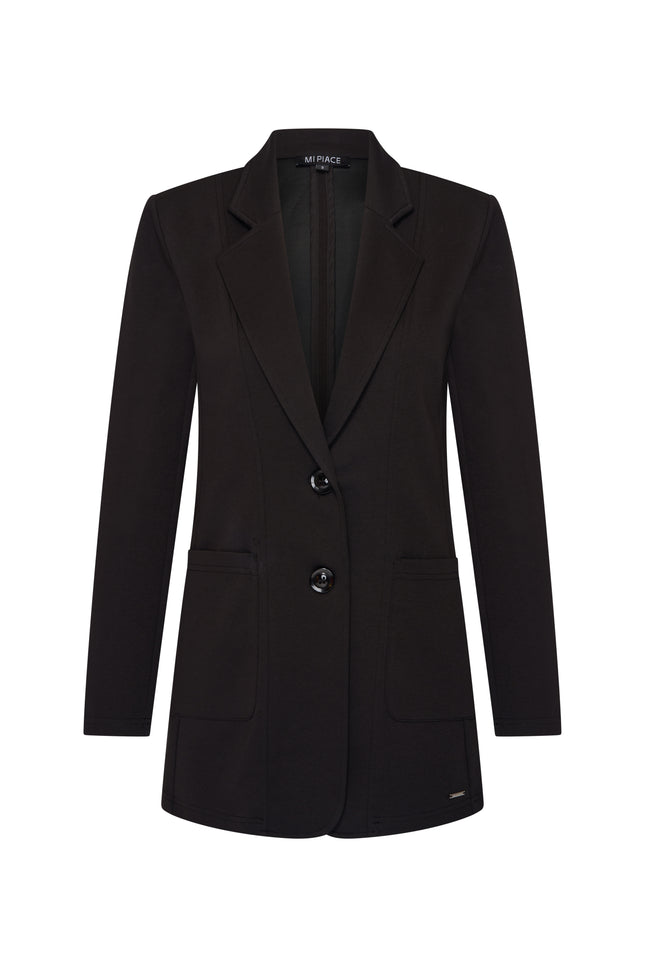Mi Piace Blazer Sweat Black 2020021 Stretchshop.nl