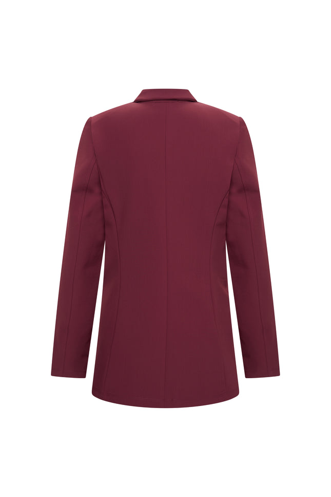 Mi Piace Bonded Travel Blazer Burgundy 202634 Stretchshop.nl