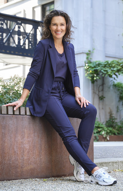 Mi Piace Bonded Travel Blazer Navy 202634 Stretchshop.nl