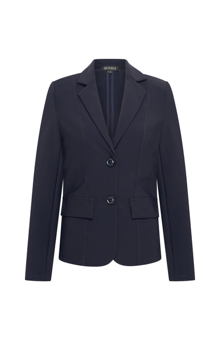 Mi Piace Bonded Travel Blazer Navy 202646 Stretchshop.nl