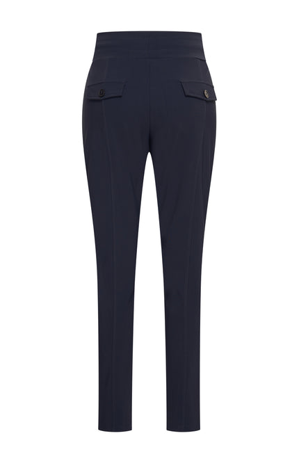 Mi Piace Bonded Travel Broek Navy 202632 Stretchshop.nl