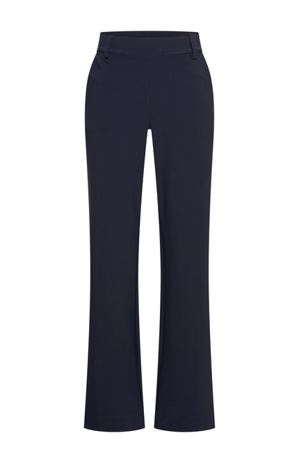 Mi Piace Bonded Travel Broek Straight Navy 202624 Stretchshop.nl