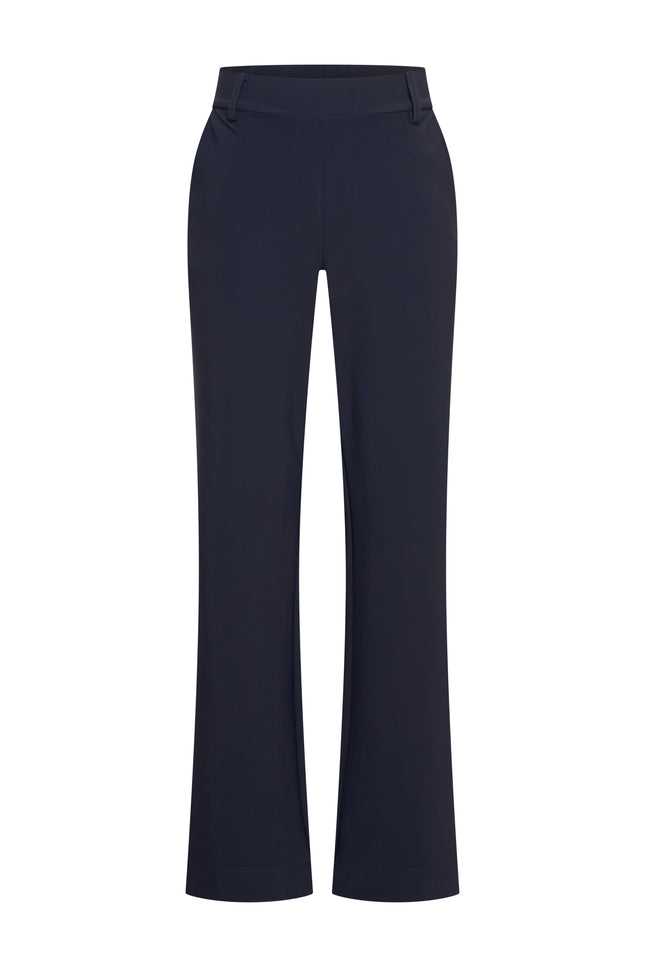 Mi Piace Bonded Travel Broek Straight Navy 202624 Stretchshop.nl