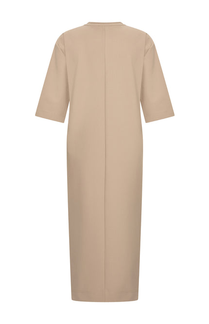 Mi Piace Bonded Travel Jurk Latte 202692 Stretchshop.nl