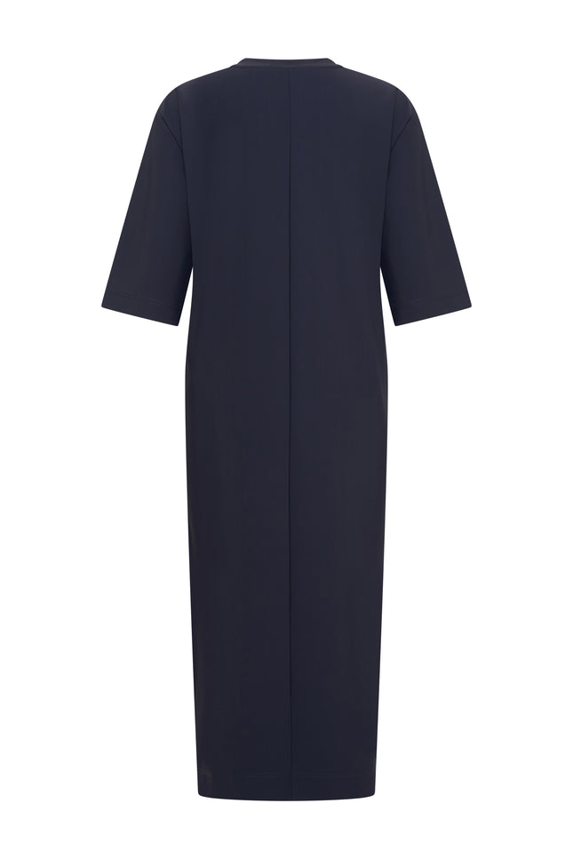 Mi Piace Bonded Travel Jurk Navy 202692 Stretchshop.nl