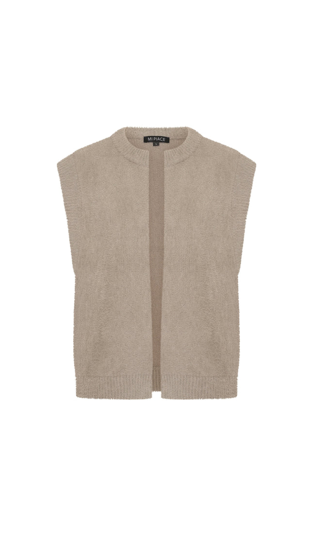 Mi Piace Gilet Taupe 202468 Stretchshop.nl
